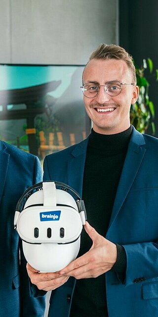 Die beiden brainjo-Gründer Christian Gnerlich (rechts) und Markus Wensauer (links). Foto: brainjo