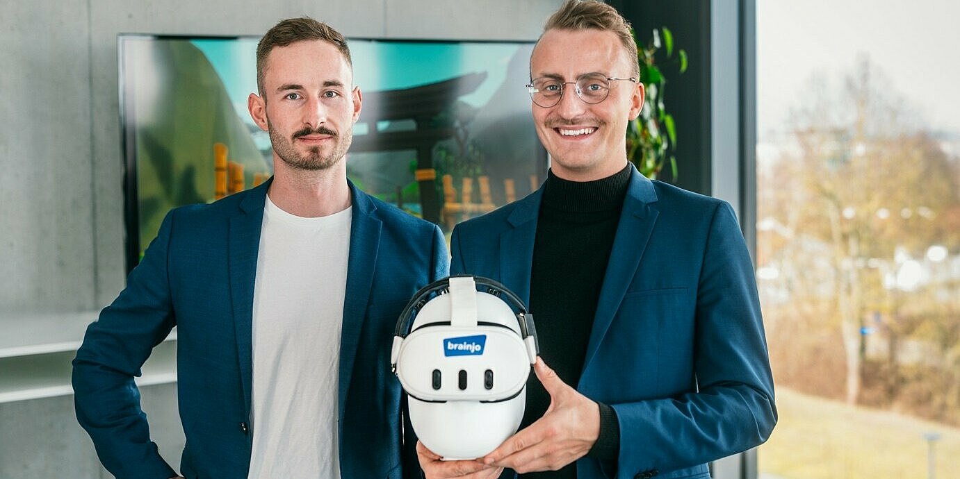 Die beiden brainjo-Gründer Christian Gnerlich (rechts) und Markus Wensauer (links). Foto: brainjo
