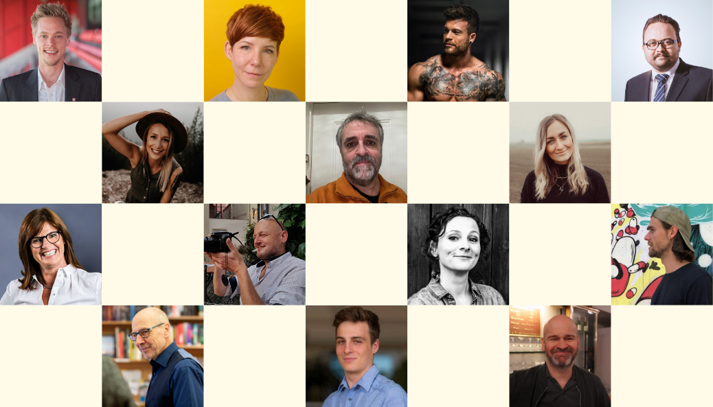 Medienberufe haben unterschiedliche Gesichter! Von links: Johannes Liedl, Claudia Holzner, Fabian Nießl, David Liese, Nicole Hahn, Reiner Schick, Maria März, Susanne Seeholzer, Stefan Aigner, Nadine Trautzsch, Lukas Lerchel, Ulrich Dombrowsky, Jonas Meier, Achim Hofbauer. 